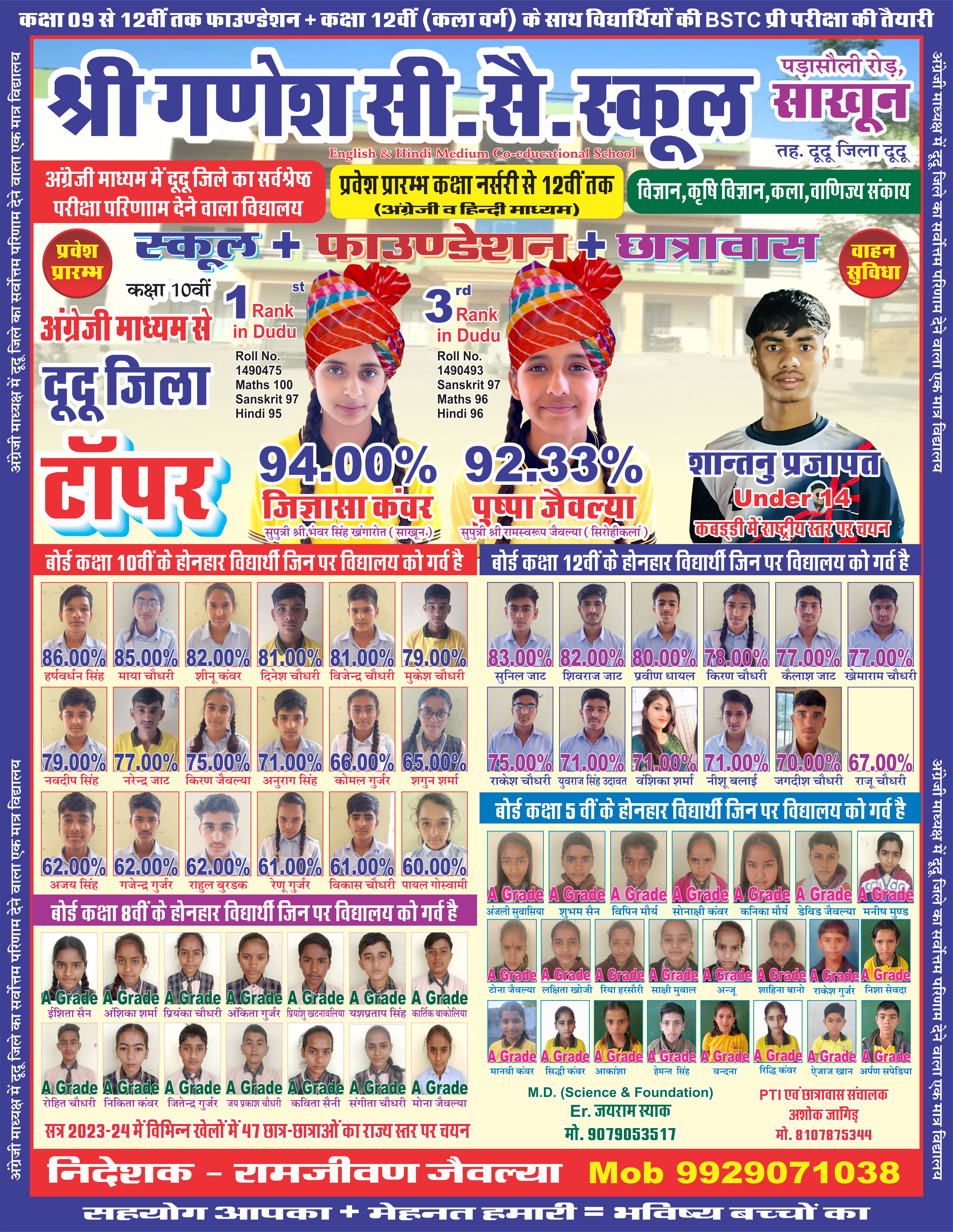 Banner : SHREE GANESH SR. SEC. SCHOOL